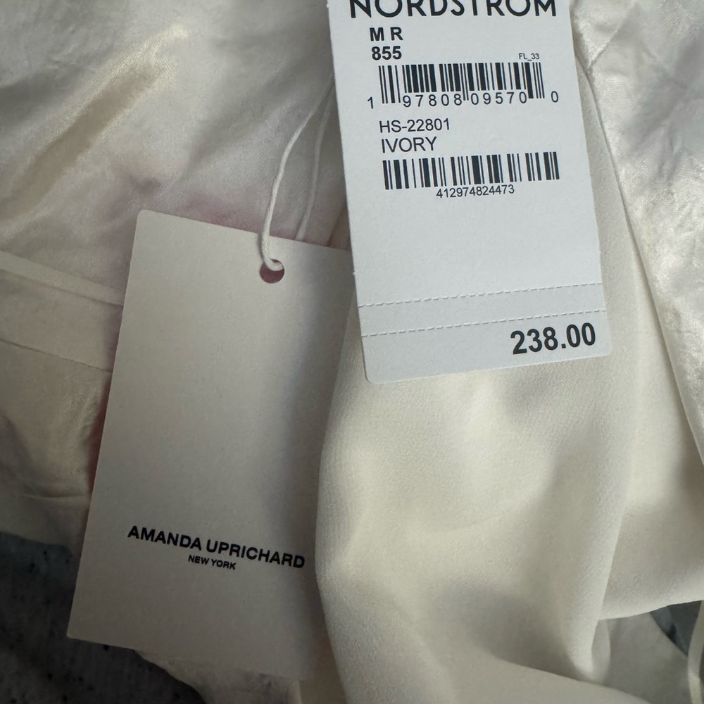 Amanda Uprichard Ivory Satin Mini Dress - Picture 5 of 6